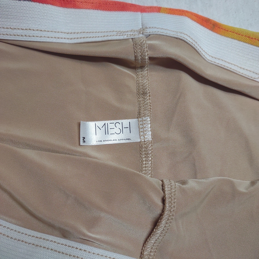 Rare New Los Angeles Apparel Printed Micro Mesh Skort| Orange Tie Dye| Medium - Picture 6 of 8